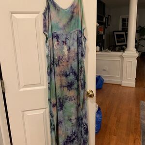Louna Tie Die Maxi Dress sz L